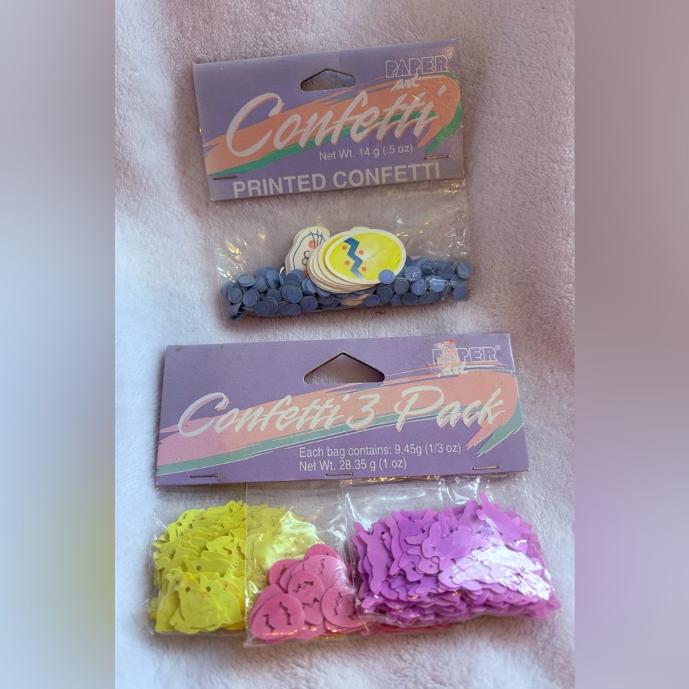 Printed Confetti - Blue and Silver (Set of Two)